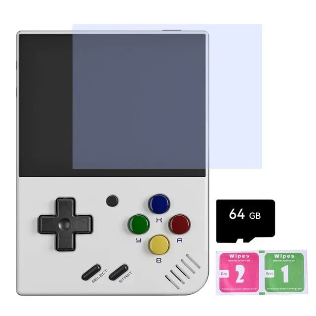 Handheld Game Console Miyoo Mini Plus with 3.5-inch IPS, 64GB stock-system card Options, 3000mAh Battery, Onion OS