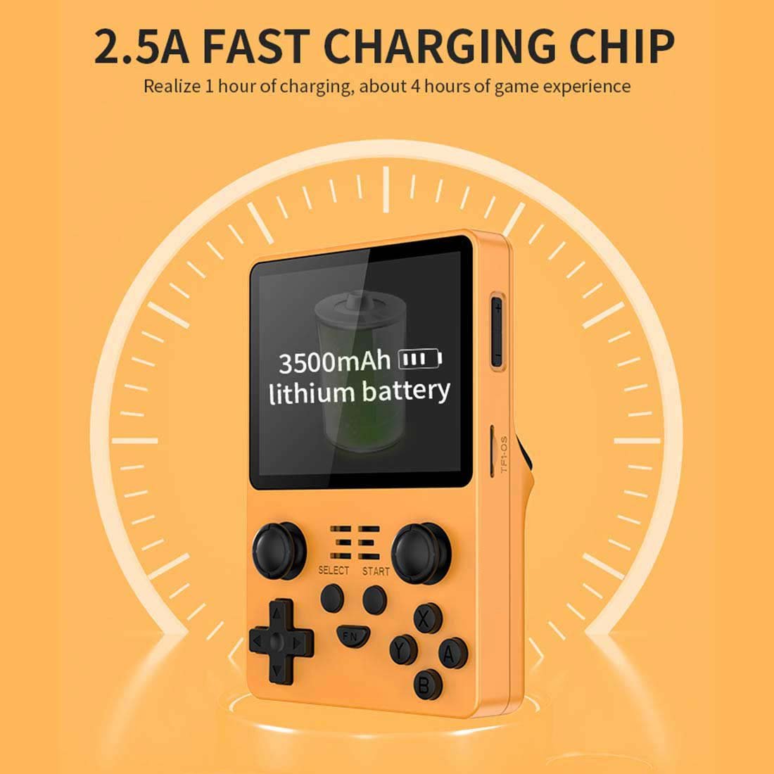 Handheld Game Console Powkiddy RGB20S with 3.5-Inch IPS full-fit, 640x480, 16GB+64GB or 16GB+128GB Options, 3500mAh Battery, ArkOS