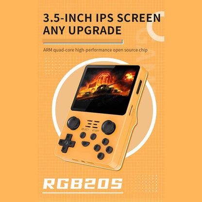 Handheld Game Console Powkiddy RGB20S with 3.5-Inch IPS full-fit, 640x480, 16GB+64GB or 16GB+128GB Options, 3500mAh Battery, ArkOS