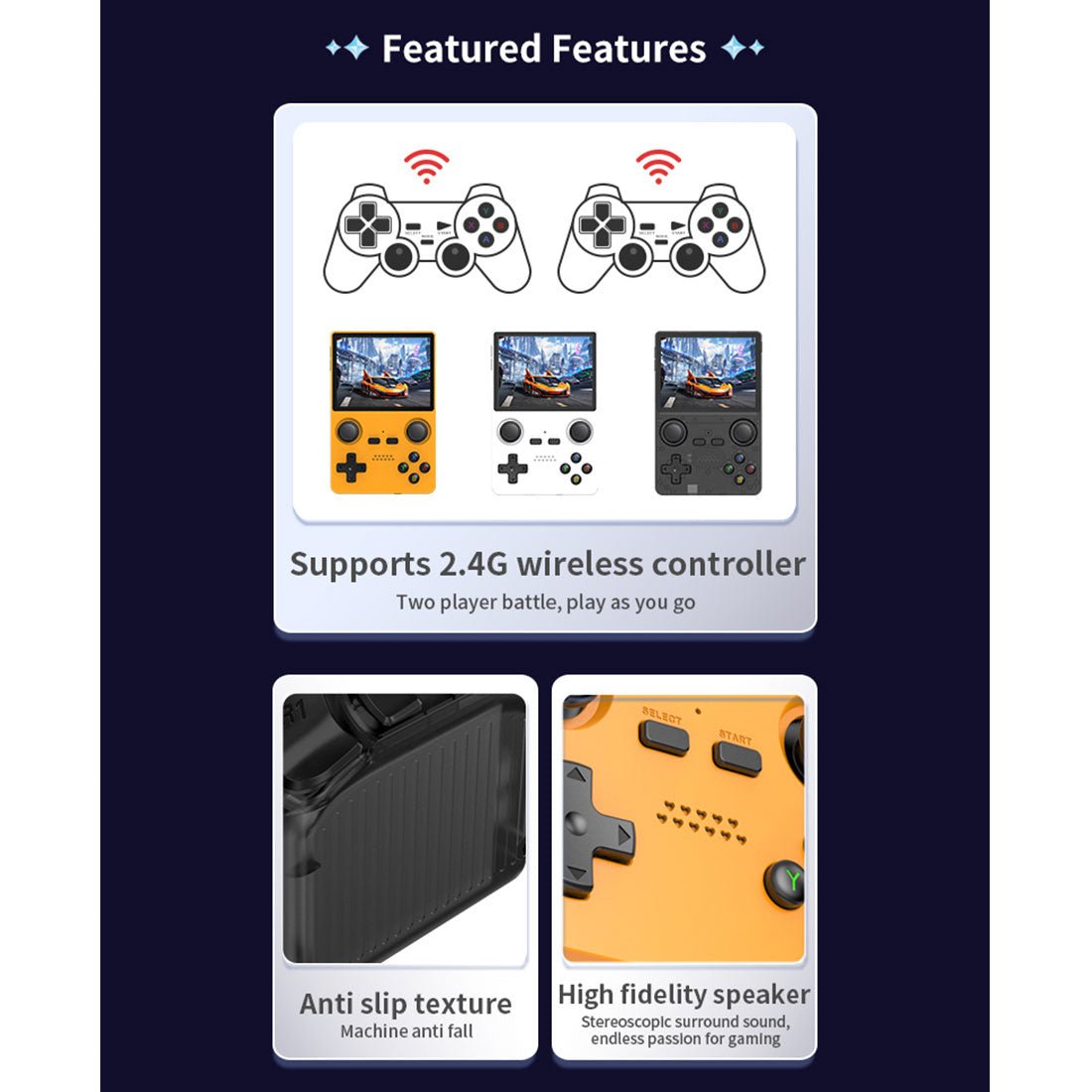 Handheld Game Console Powkiddy X35S with 3.5-Inch IPS full lamination, 640x480, 64GB or 128GB Options, 3000mAh Battery, Linux, HDMI