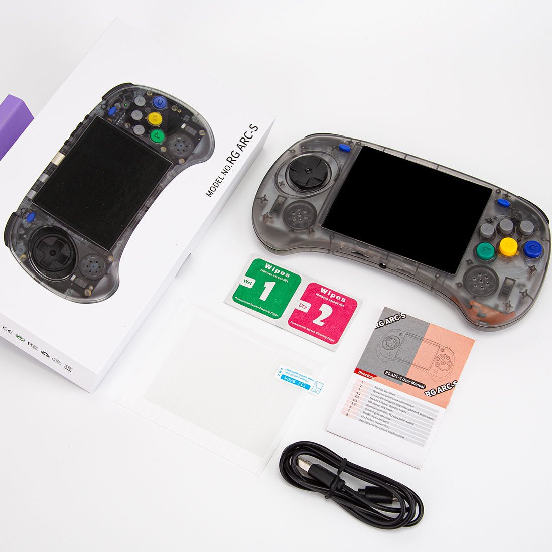 Handheld Game Console Anbernic RG ARC-S with 4-Inch IPS OCA Full-Lamination, 640x480, 128GB Options, 3500mAh Battery, Linux, HDMI