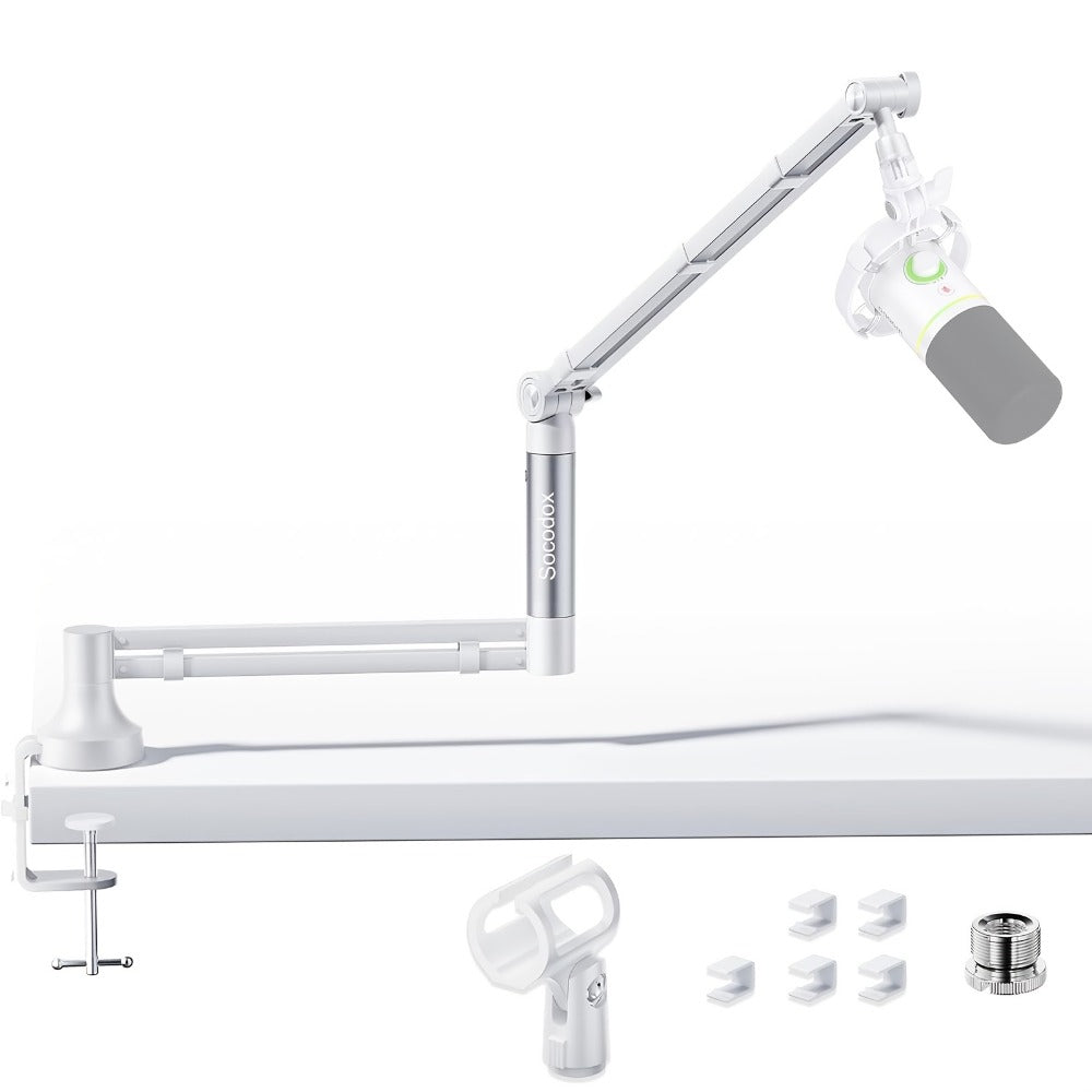 Low-Profile Microphone Boom Arm, 360-Degree Foldable Desk Mount Stand detail image - detail view 3