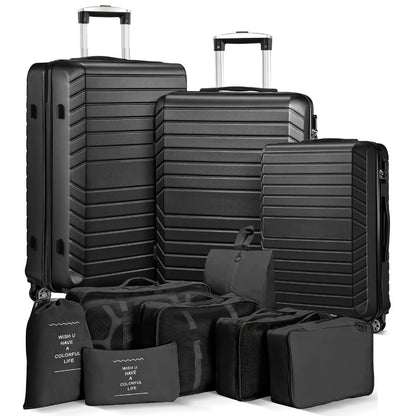 Luggage Set – 10 Piece, ABS Hardshell, Spinner Wheels, Combination Lock – detail view 10