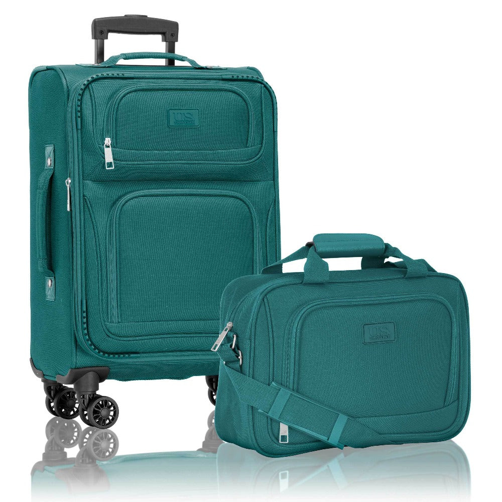 Luggage Set – 2 Piece, Soft Shell, Expandable, Spinner Wheels – front view