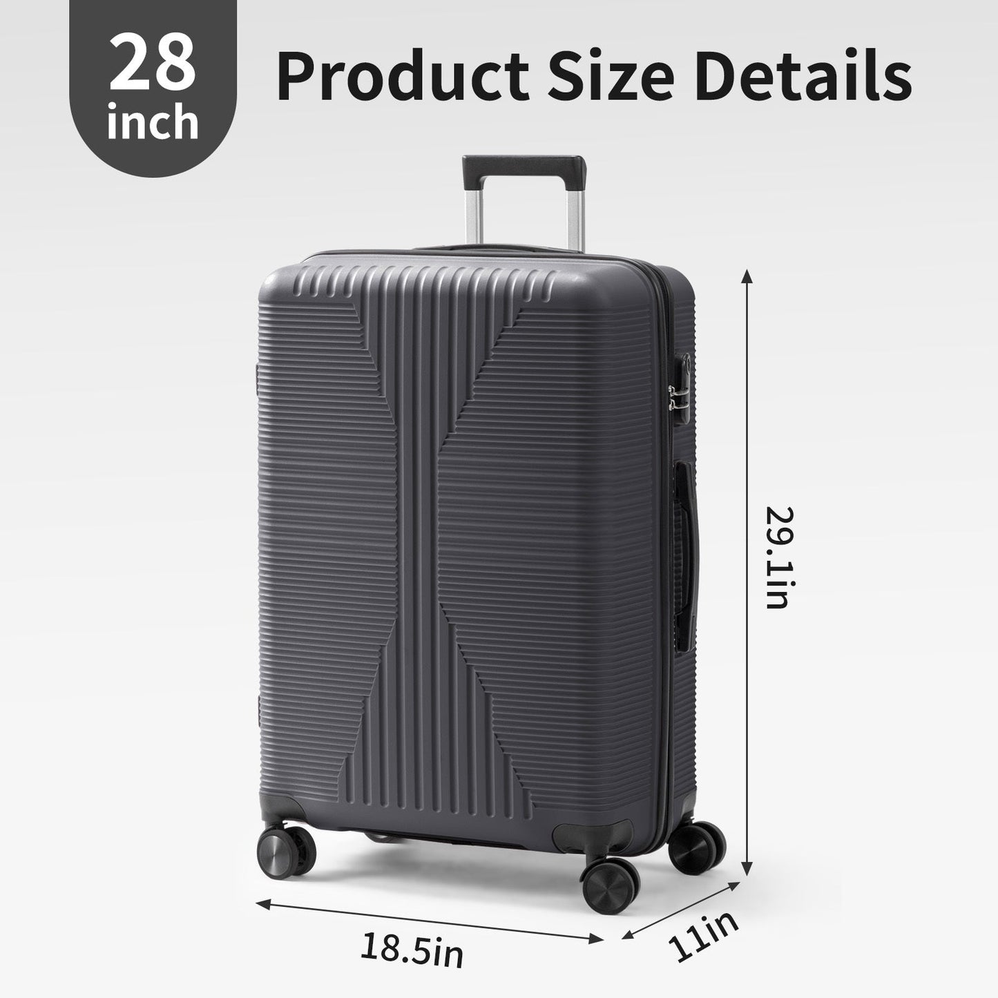 Luggage Set – 28 Inch, Hardshell, Lightweight, TSA Lock – detail view 59