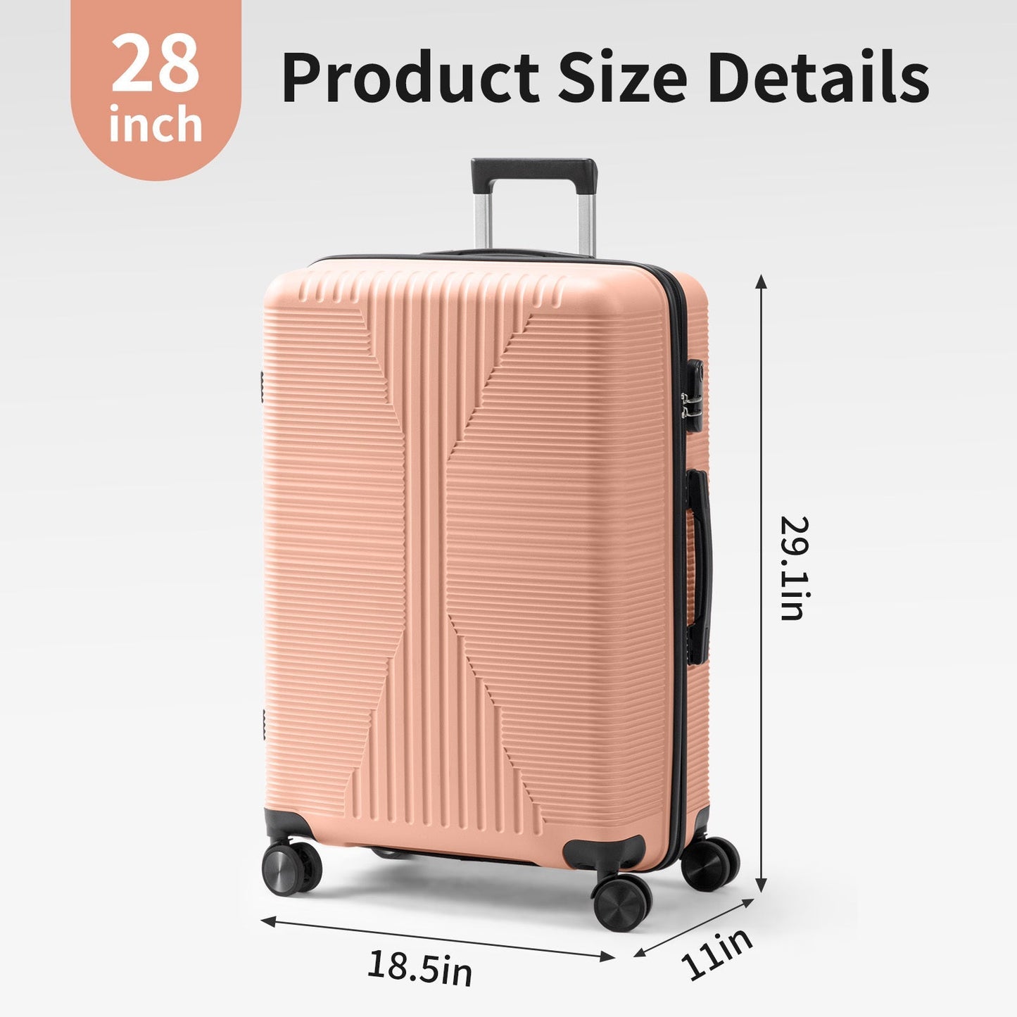 Luggage Set – 28 Inch, Hardshell, Lightweight, TSA Lock – detail view 43