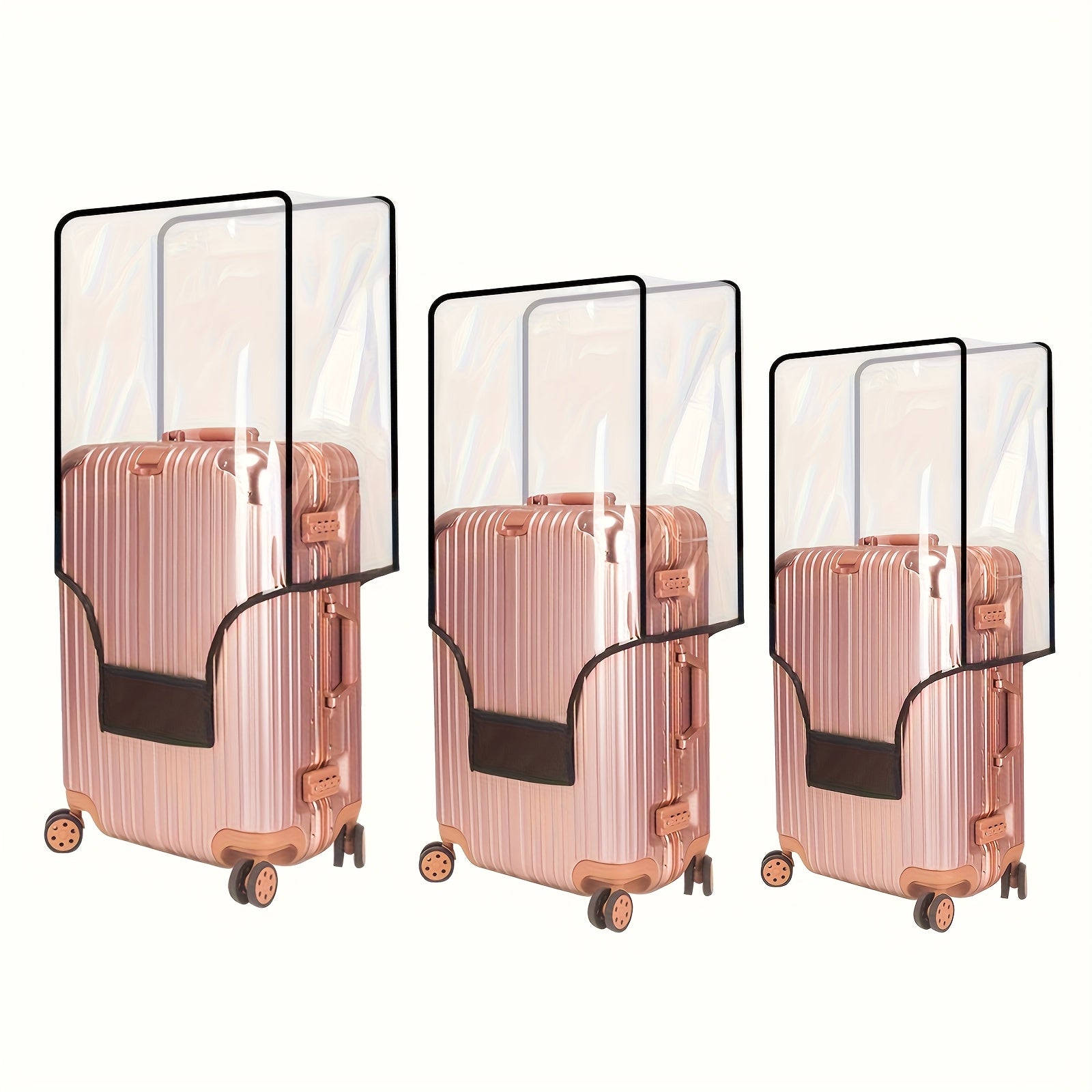 Luggage Set – 3 Pack, 28 Inch, PVC, Clear – front view - product view 12