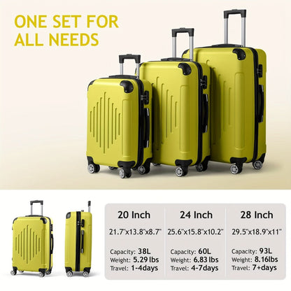 Luggage Set – 3 Piece, 28 Inch, Hardshell, TSA Lock – detail view 12