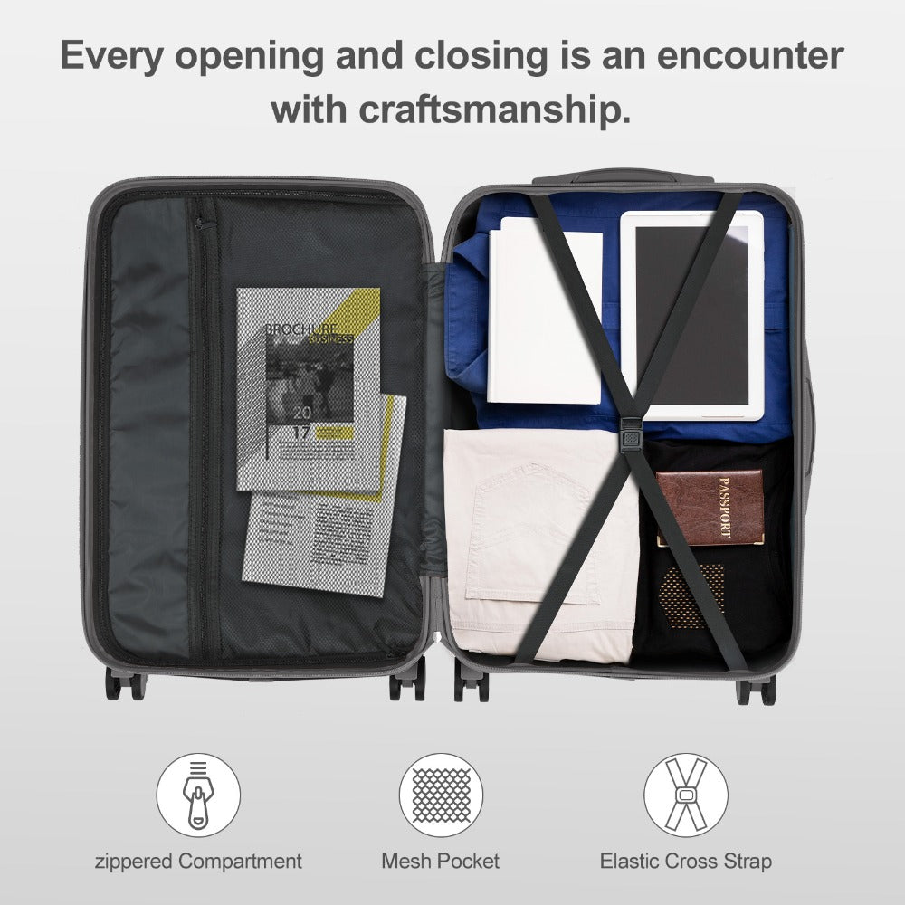 Luggage Set – 3 Piece, 28 Inch, Hardshell, Spinner Wheels – detail view 9
