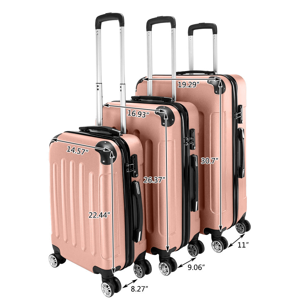 Luggage Set – 3 Piece, 28 Inch, ABS Hardshell, Spinner Wheels – detail view 12