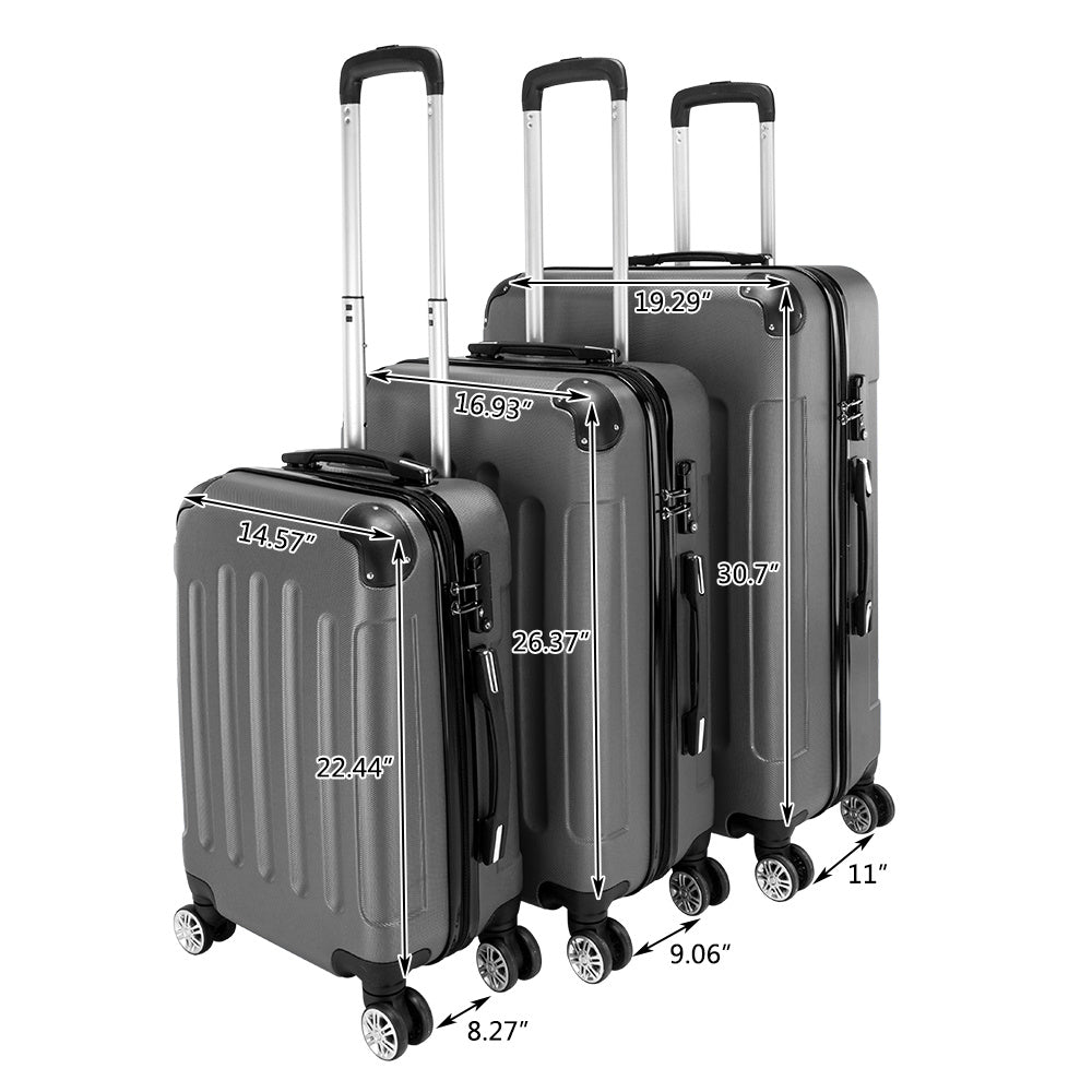 Luggage Set – 3 Piece, 28 Inch, ABS Hardshell, Spinner Wheels – detail view 38