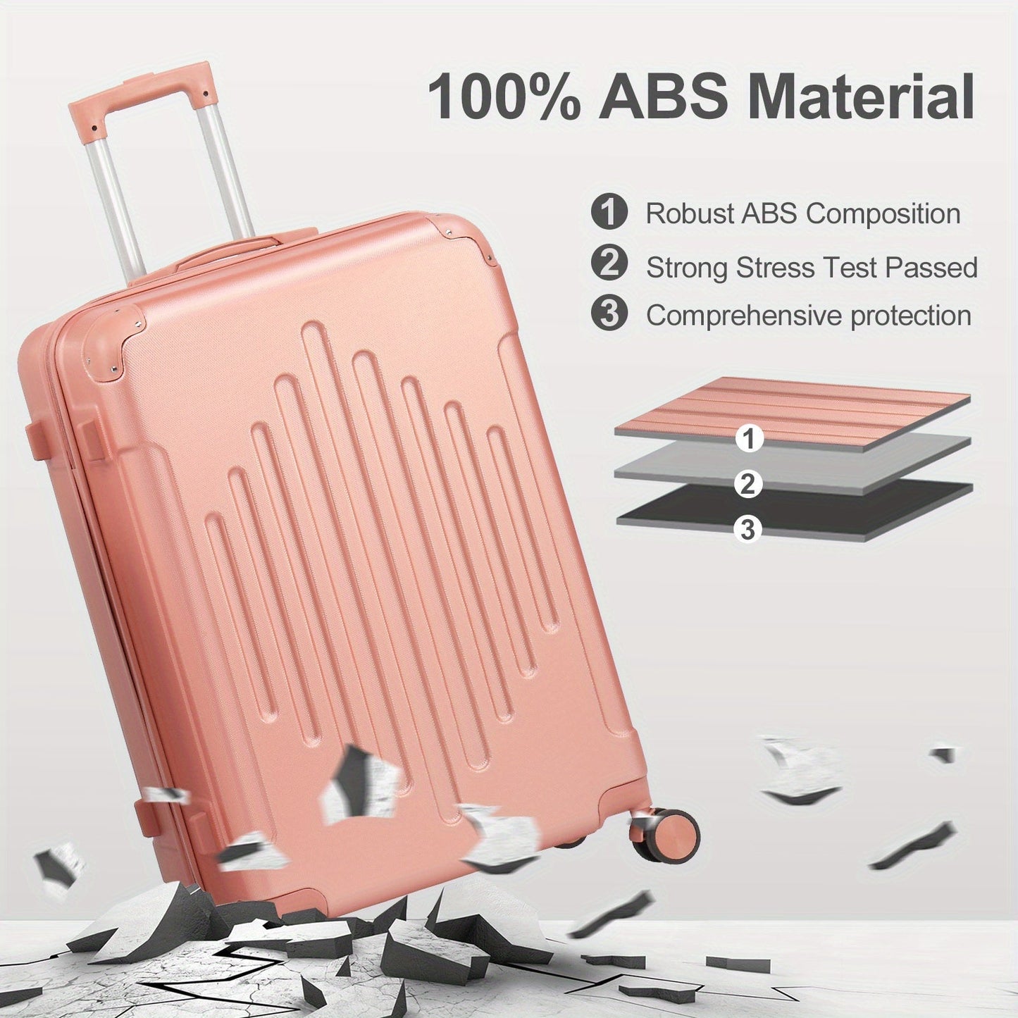 Luggage Set – 3-Piece, Hardshell, TSA Lock, Lightweight – detail view 15