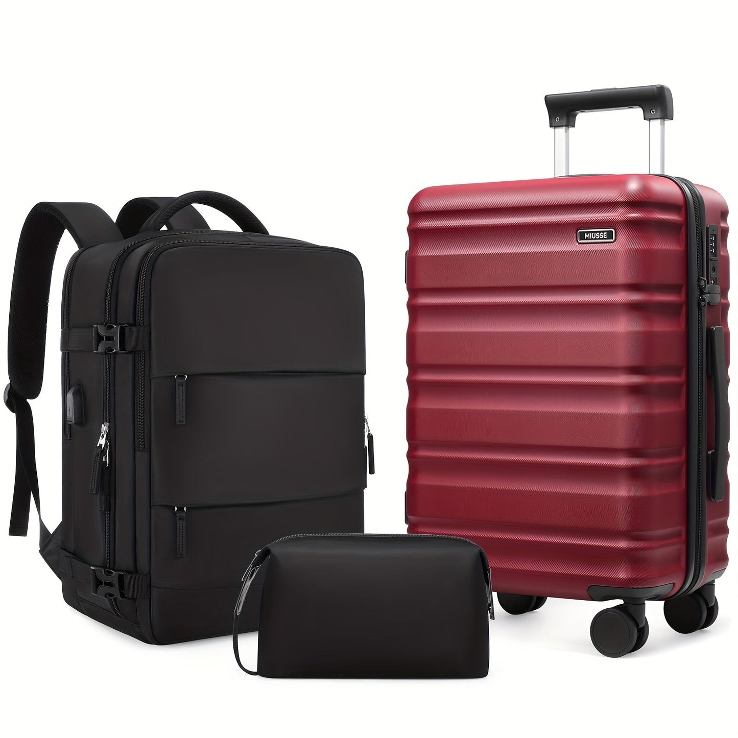 Luggage Set – 3 Piece, Hardshell, TSA Lock, Spinner Wheels – detail view 11