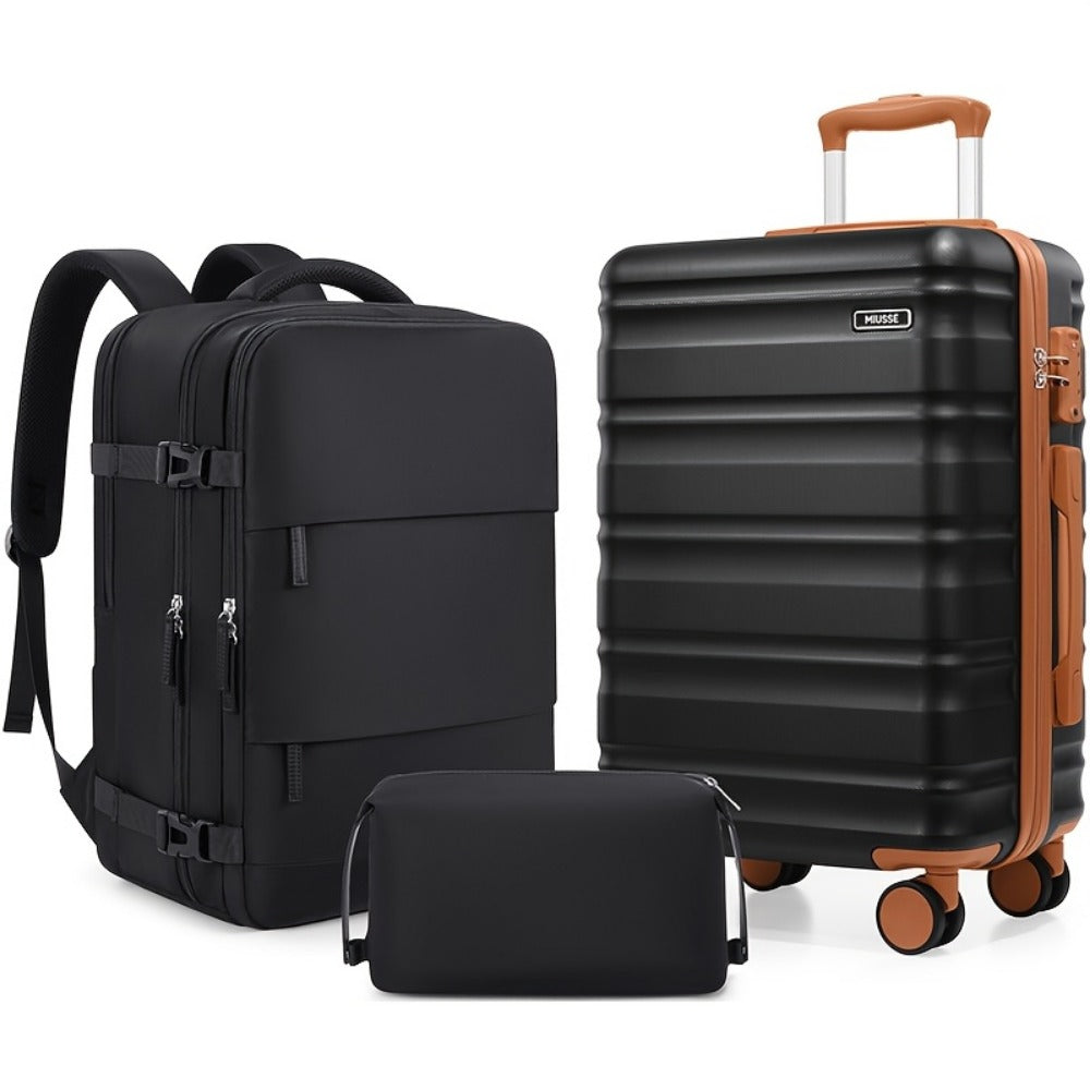 Luggage Set – 3-Piece, TSA Lock, Lightweight, for Travel – front view