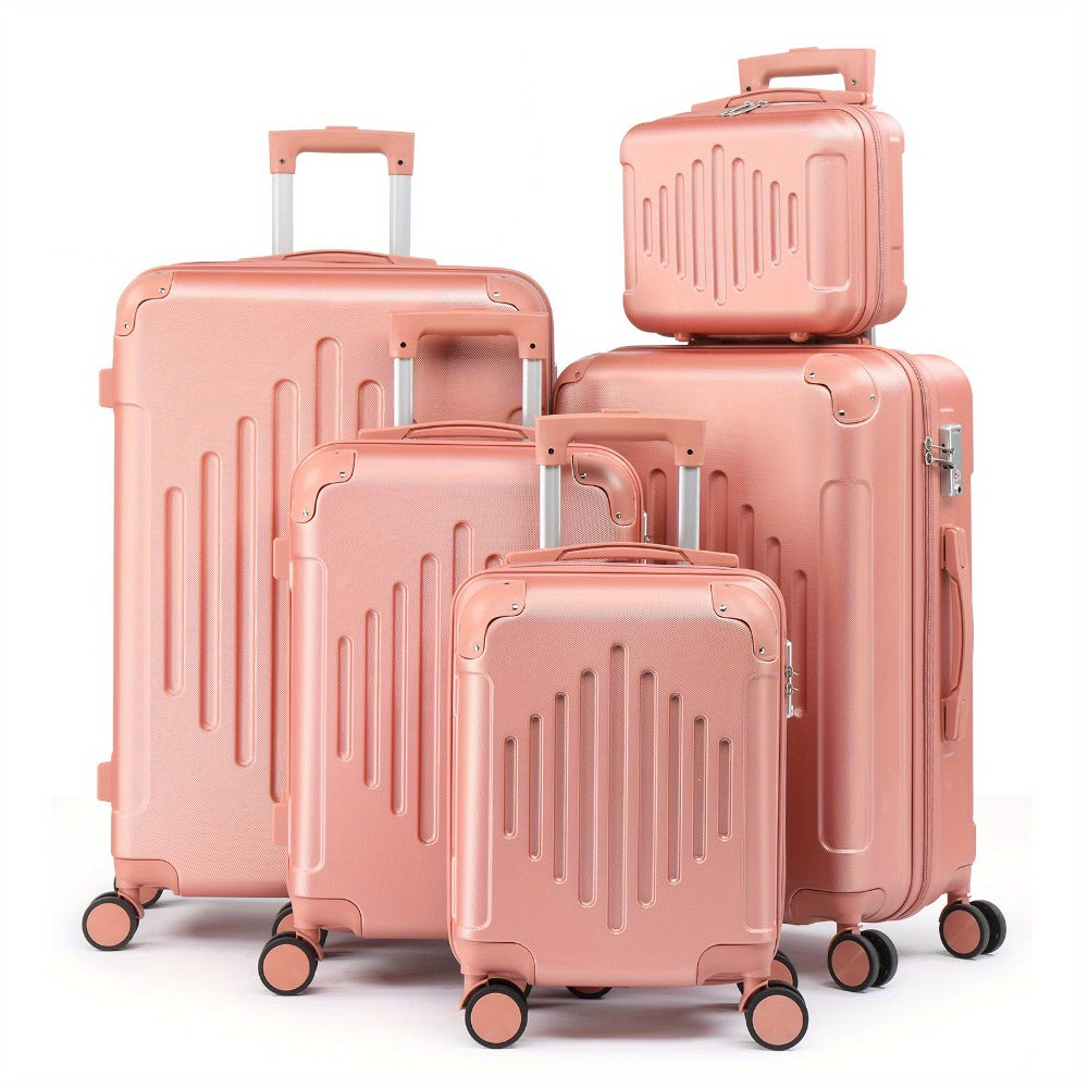 Luggage Set – 5 Piece, TSA Lock, Spinner Wheels, Lightweight – front view
