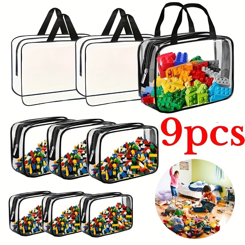 Travel Makeup Bag – 10 Piece, Clear, Transparent, Waterproof – front view - product view 13