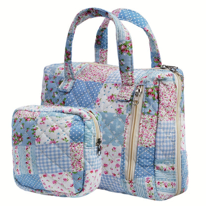 Travel Makeup Bag – 2-Piece, Quilted, for Everyday Use – detail view 11