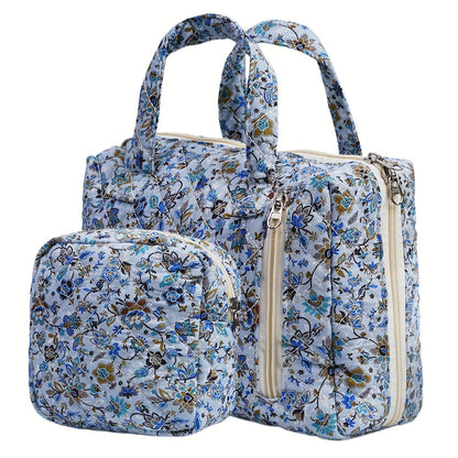 Travel Makeup Bag – 2-Piece, Quilted, for Everyday Use – detail view 10