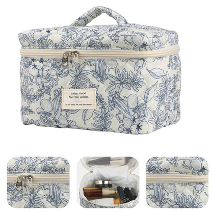 Travel Makeup Bag – 2-Piece, Quilted, Large Capacity, for Travel – detail view 13