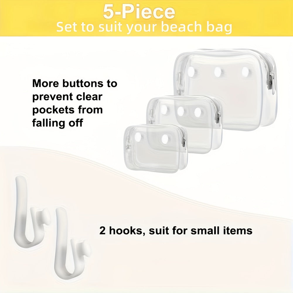 Travel Makeup Bag – 3 Pack, Clear, Transparent, for Travel – detail view 2