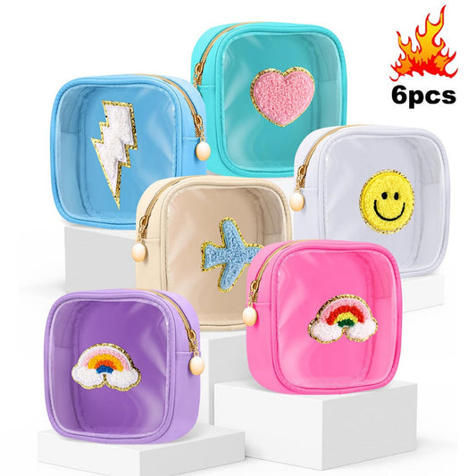 Travel Makeup Bag – 6 Piece, Nylon – front view