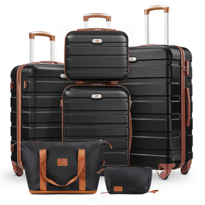 Travel Makeup Bag – 6-Piece, Lightweight, Expandable, Spinner Wheels – detail view 12