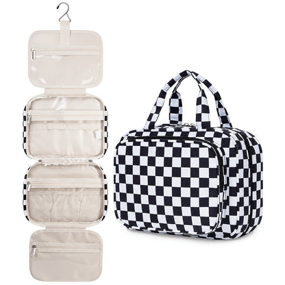 Travel Makeup Bag – for Travel, Hanging Toiletry Compartment Kit Cosmetic – alternate view
