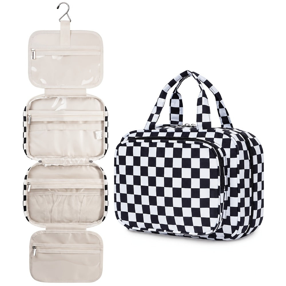 Travel Makeup Bag – for Travel, Hanging Toiletry Compartment Kit Cosmetic – detail view 12