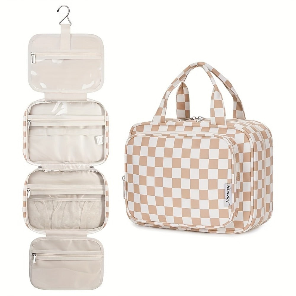 Travel Makeup Bag – for Travel, Hanging Toiletry Compartment Kit Cosmetic – detail view 4