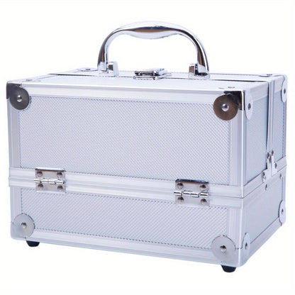 Travel Makeup Bag – Foldable, Aluminum Makeup Train Case Mirror – detail view 15