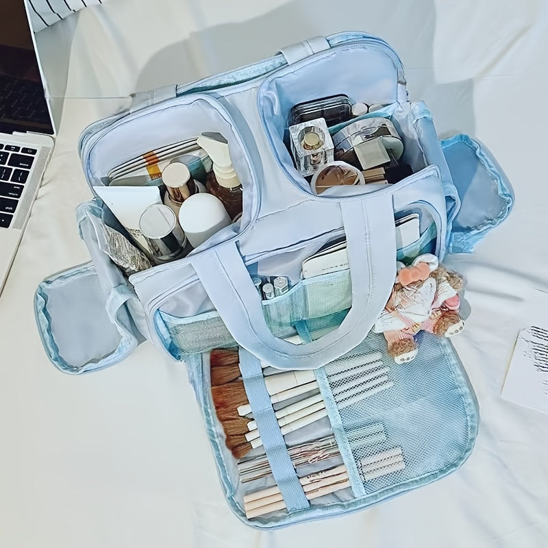 Travel Makeup Bag – Nylon, Large Capacity, for Travel & Everyday Use – front view - product view 12