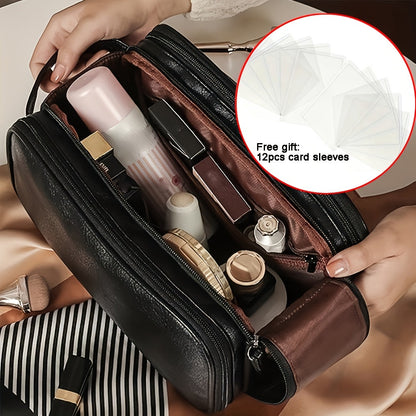 Travel Makeup Bag – for Travel, Large Tri Fold Cosmetic Card – front view - product view 24
