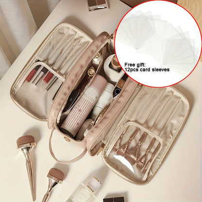 Travel Makeup Bag – for Travel, Large Tri Fold Cosmetic Card – detail view 10