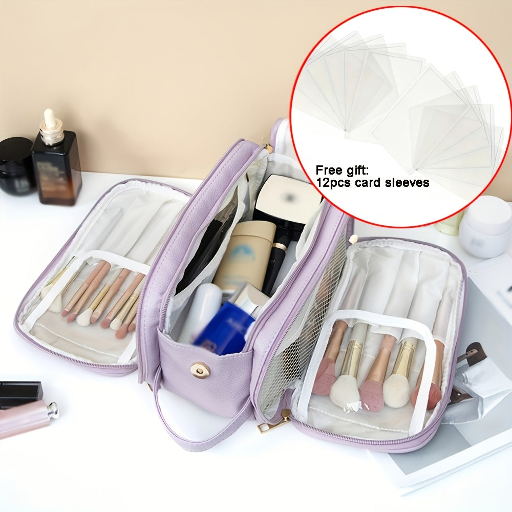 Travel Makeup Bag – for Travel, Large Tri Fold Cosmetic Card – detail view 3