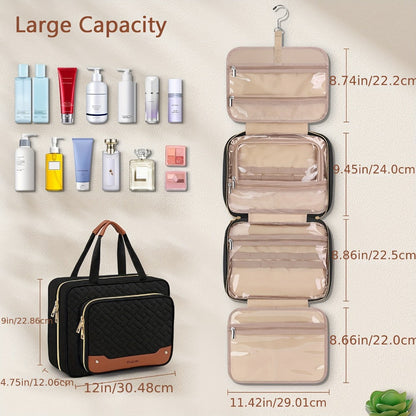 Travel Makeup Bag – for Travel, Weekender Toiletry Hanging Hook Jewelry – detail view 4