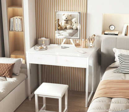 Makeup Vanity Desk, Bedroom Dressing Table for Dressing and Daily Routines detail image - detail view 14