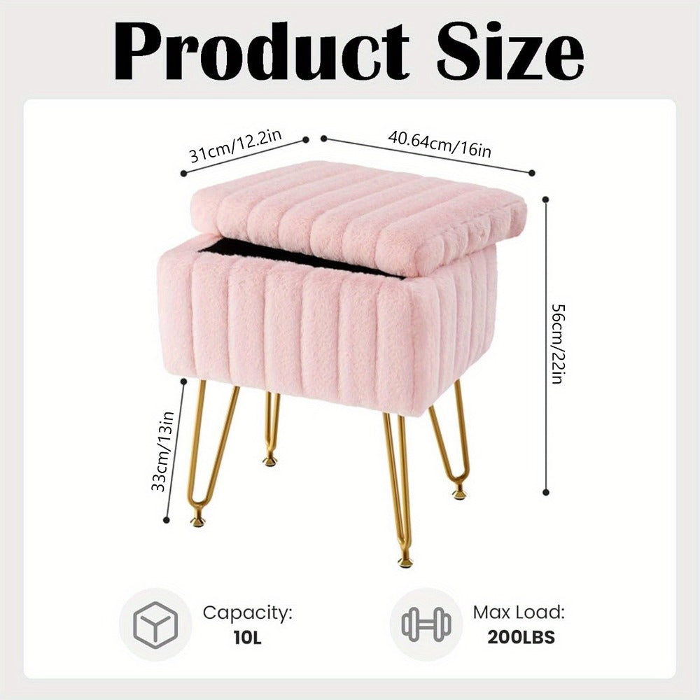 Makeup Vanity Desk with Hidden Storage and Padded Seat for Bedroom detail image - detail view 4