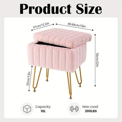 Makeup Vanity Desk with Hidden Storage and Padded Seat for Bedroom detail image - detail view 4