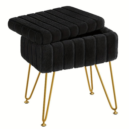 Makeup Vanity Desk with Hidden Storage and Padded Seat for Bedroom detail image - detail view 5