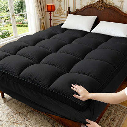 Mattress Pad shown in the Black, Full (54in×75in) option