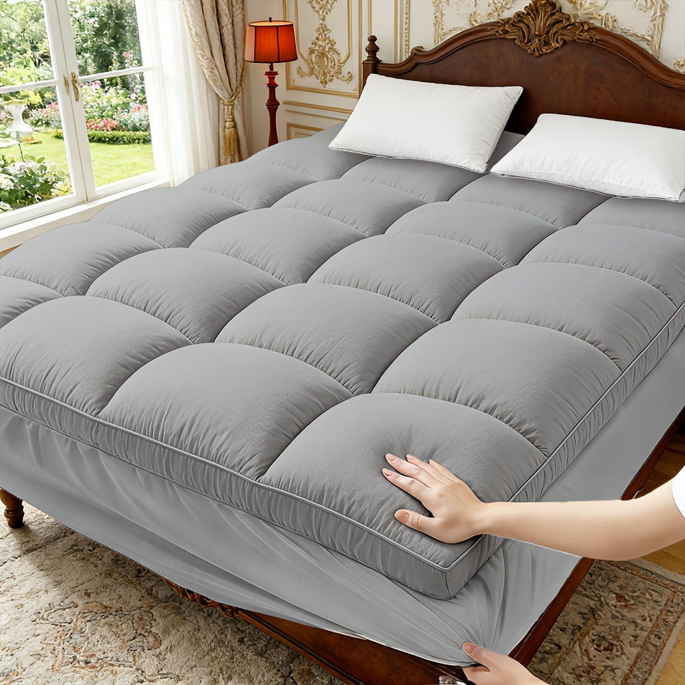 Mattress Pad shown in the Silvery, Twin (39in×75in) option
