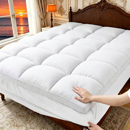 Mattress Topper, Bed Mattress Pad for Bedroom Comfort and Support detail image - detail view 5