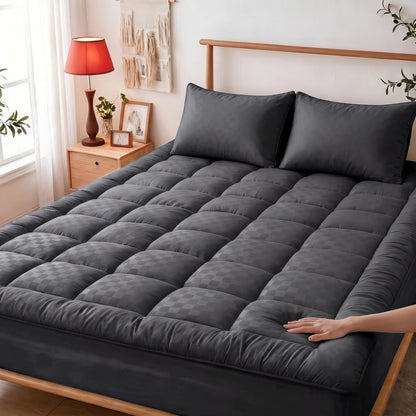 Mattress Topper with Washable Cover and Multiple Color Options for Bedroom detail image - detail view 8