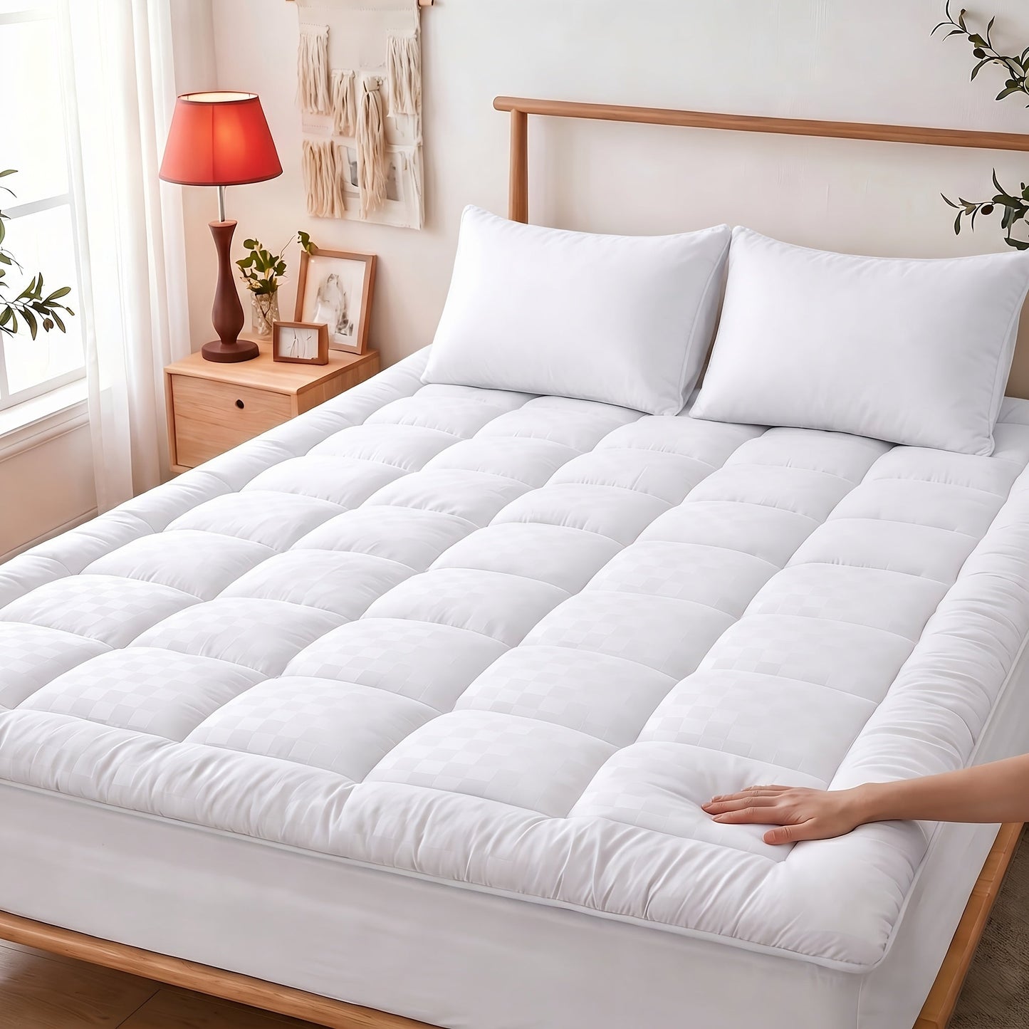 Mattress Topper shown in the Pearl White, Twin(39" x 75") option
