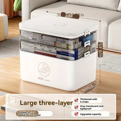 Medicine Storage Box with Large-Capacity Storage for Bedroom detail image - detail view 7