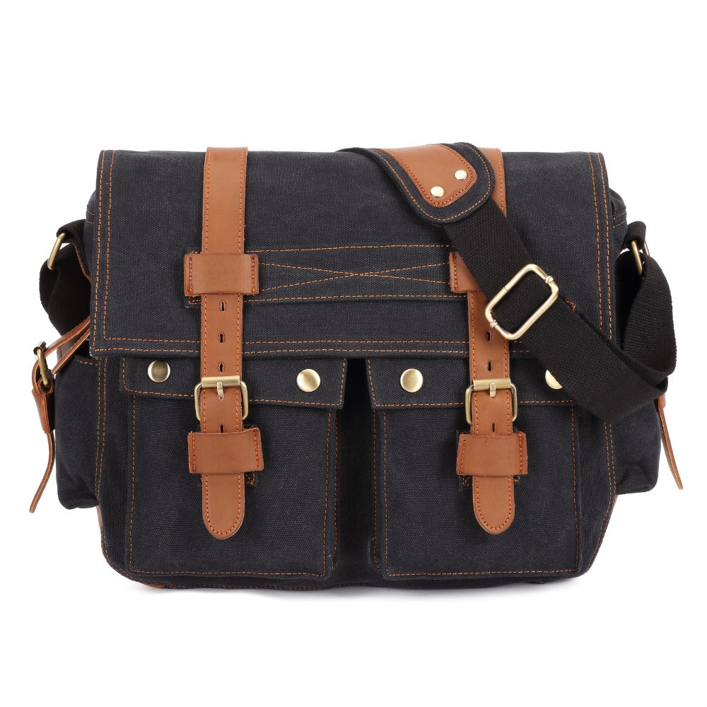 Men's Crossbody Bag – Canvas, for Travel & Everyday Use – detail view 6