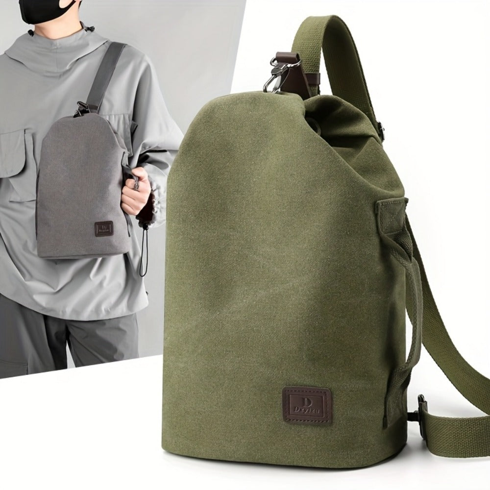 Men's Crossbody Bag – Canvas, Large Capacity, for Travel & Work – detail view 15