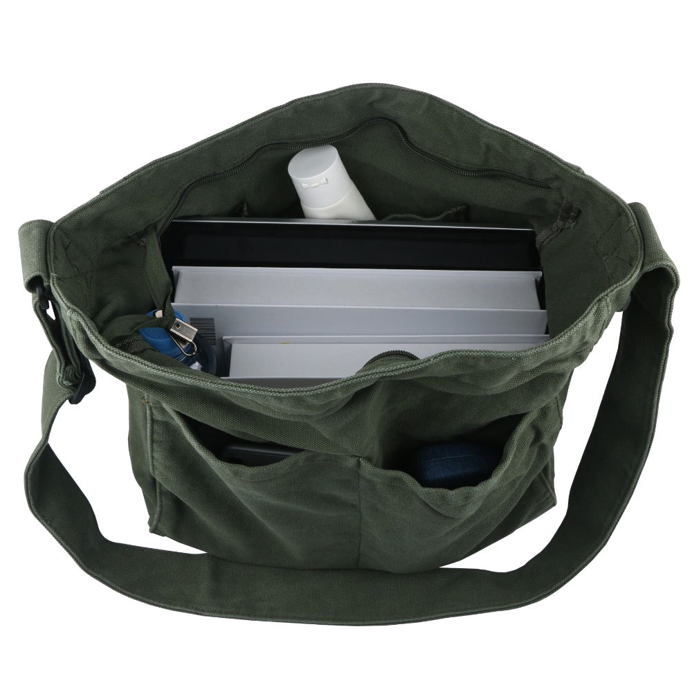 Men's Crossbody Bag – 7 Colors, Canvas, Large Capacity, for Travel & Work – detail view 17