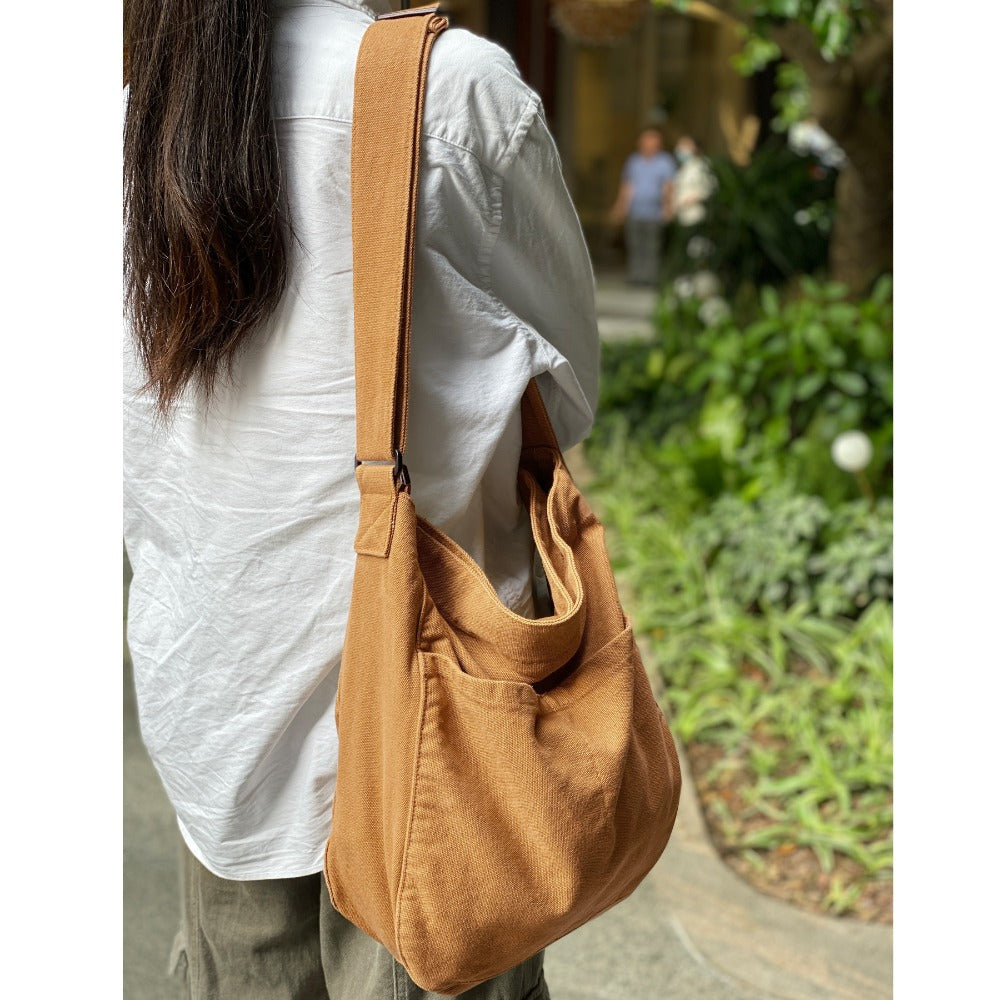 Men's Crossbody Bag – 7 Colors, Canvas, Large Capacity, for Travel & Work – detail view 7