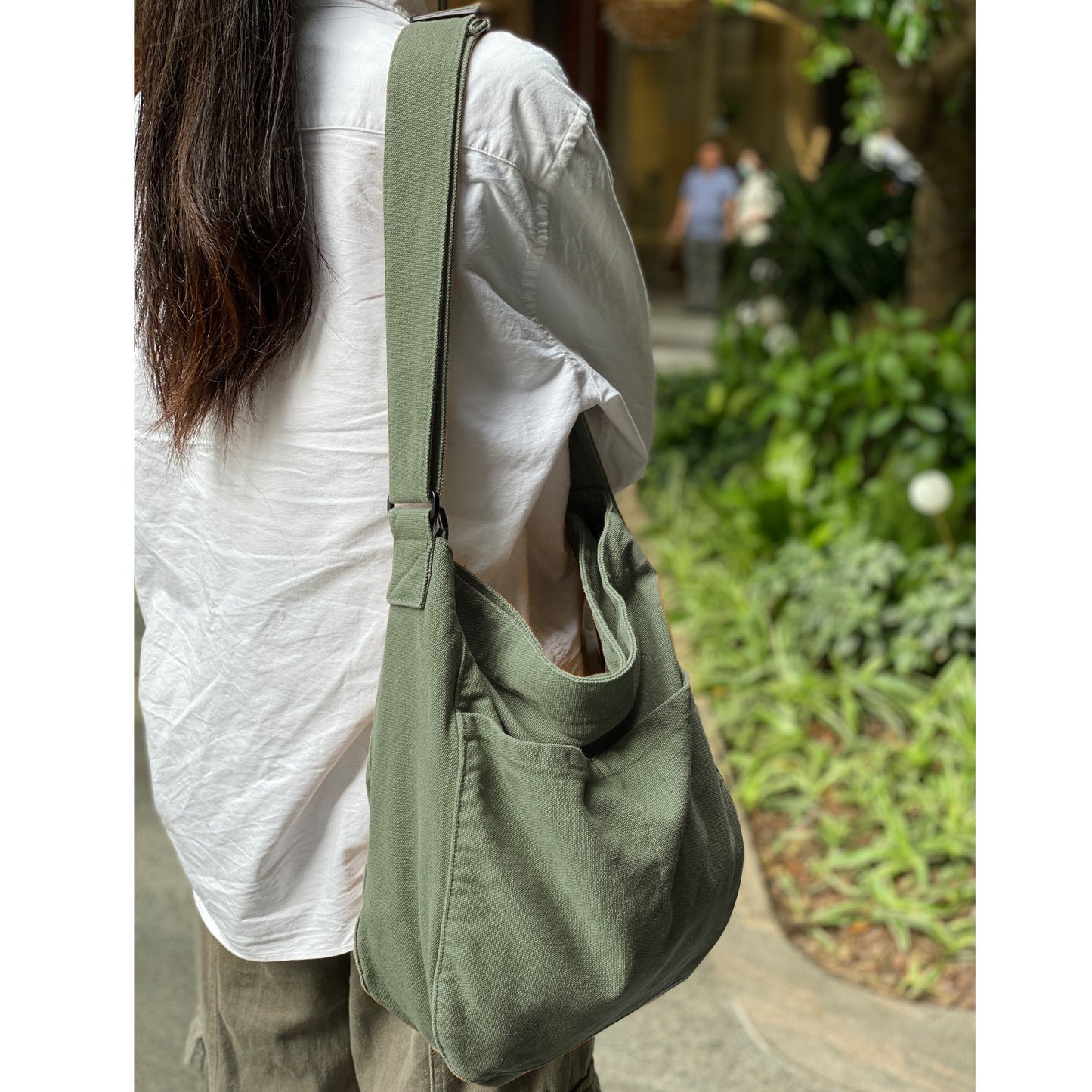 Men's Crossbody Bag – 7 Colors, Canvas, Large Capacity, for Travel & Work – detail view 23